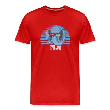 Fiji - Men's Premium Organic T-Shirt - red - Front - Damien (186cm)