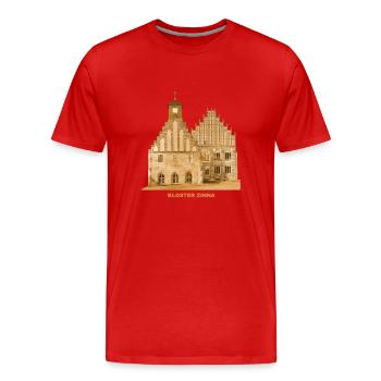 Monastère de Zinna Jüterbog Teltow Brandebourg - T-shirt bio Premium Homme - rouge - Devant - Damien (186cm)