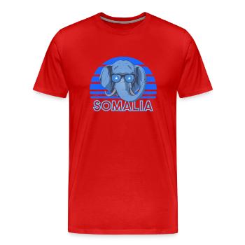 Somalia - Männer Premium Bio T-Shirt - Rot - Vorne - Damien (186cm)