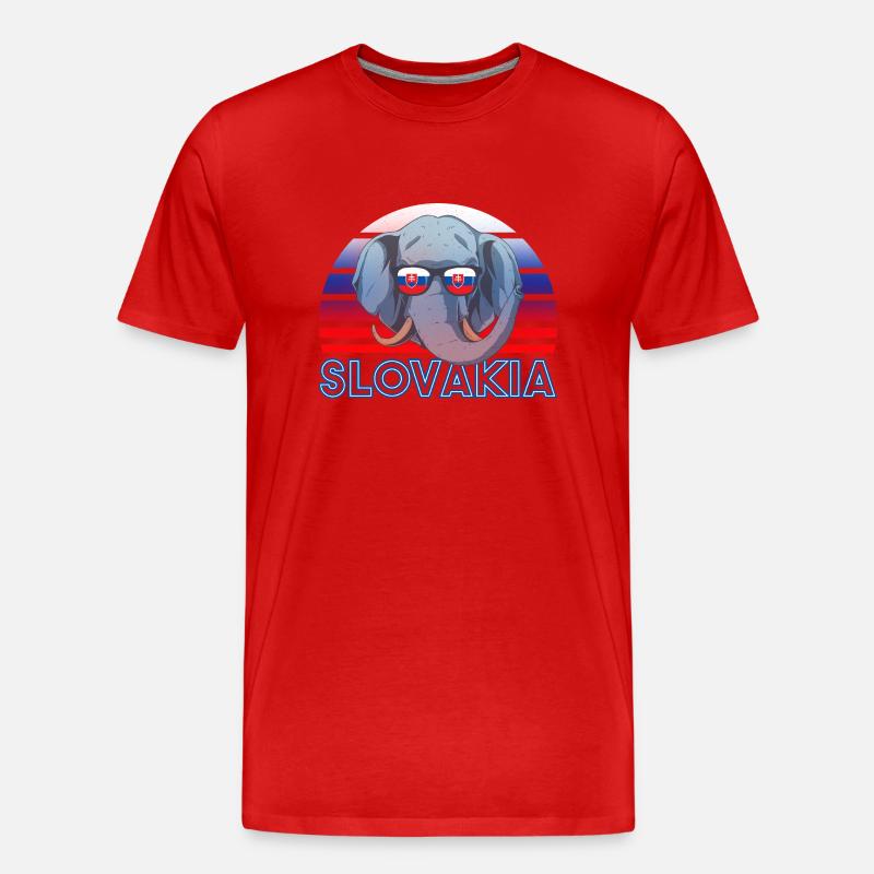 Slowakei - Männer Premium Bio T-Shirt - Rot