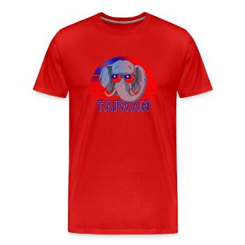 Taiwan - Men's Premium Organic T-Shirt - red - Front - Damien (186cm)