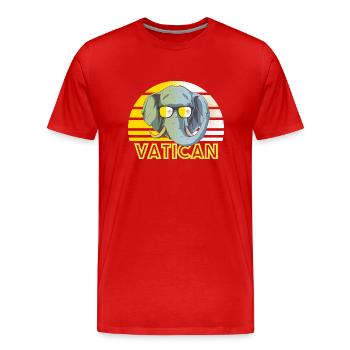 Vatican - Men's Premium Organic T-Shirt - red - Front - Damien (186cm)