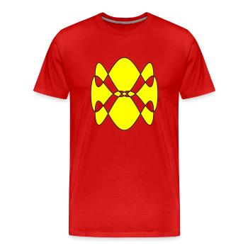 Spirogramme - T-shirt bio Premium Homme - rouge - Devant - Damien (186cm)