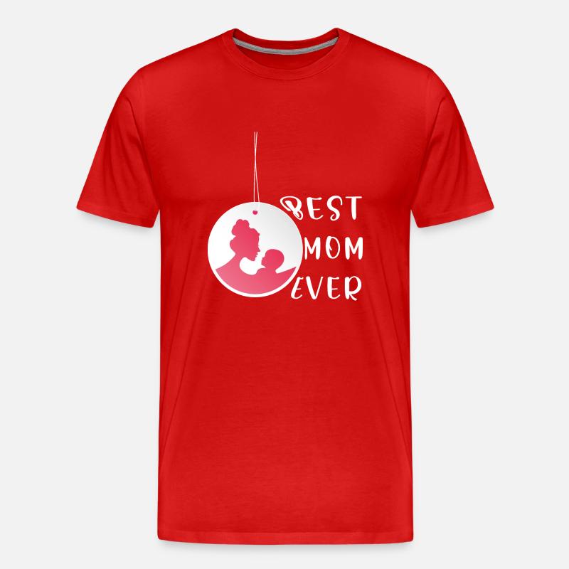 beste Strickmutter - Männer Premium Bio T-Shirt - Rot