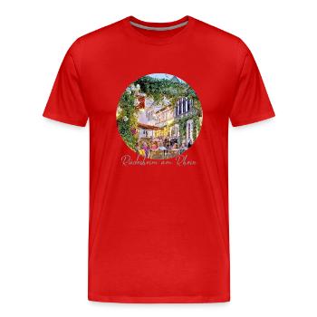 Rüdesheim am Rhein,kreis,landschaft - T-shirt bio Premium Homme - rouge - Devant - Damien (186cm)