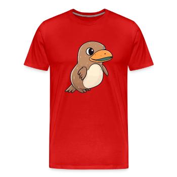 Schnabeltier - Männer Premium Bio T-Shirt - Rot - Vorne - Damien (186cm)
