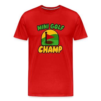 Golf Champ - Männer Premium Bio T-Shirt - Rot - Vorne - Damien (186cm)