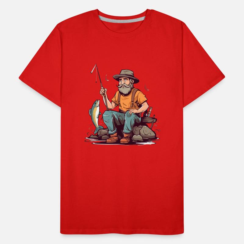 Papi pêche T-shirt bio Premium Homme