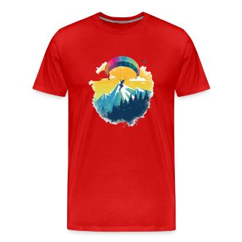 Parapente Marco - T-shirt bio Premium Homme - rouge - Devant - Damien (186cm)