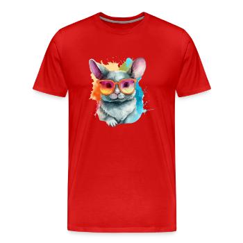Jose Chinchilla - Männer Premium Bio T-Shirt - Rot - Vorne - Damien (186cm)