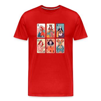 Tarot cards - Men's Premium Organic T-Shirt - red - Front - Damien (186cm)