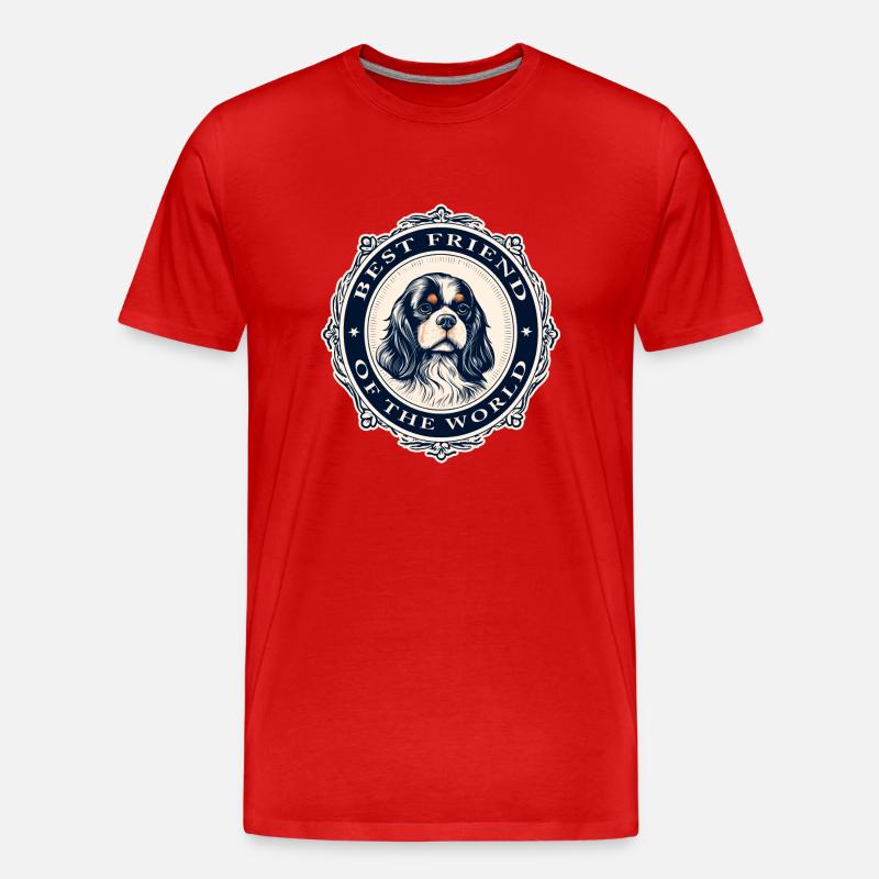 Bester Freund der Welt Kavalier - Männer Premium Bio T-Shirt - Rot