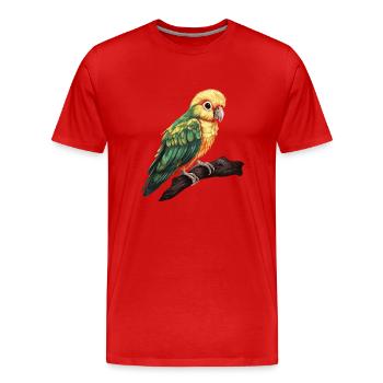 Baby Parrot Bird Macaw - Men's Premium Organic T-Shirt - red - Front - Damien (186cm)