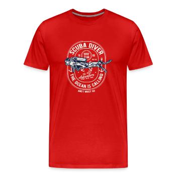 Wassersport - Männer Premium Bio T-Shirt - Rot - Vorne - Damien (186cm)