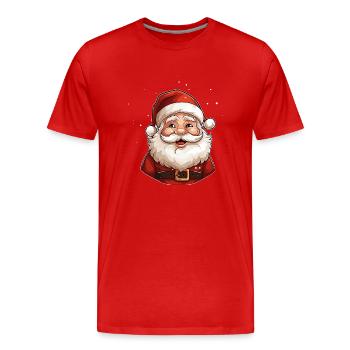 Santa Claus - Männer Premium Bio T-Shirt - Rot - Vorne - Damien (186cm)