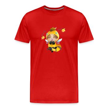 Teemo - Männer Premium Bio T-Shirt - Rot - Vorne - Damien (186cm)