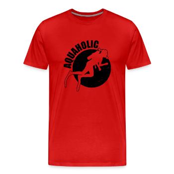 Lustiges Taucher Bild Humor Geschenkidee - Männer Premium Bio T-Shirt - Rot - Vorne - Damien (186cm)