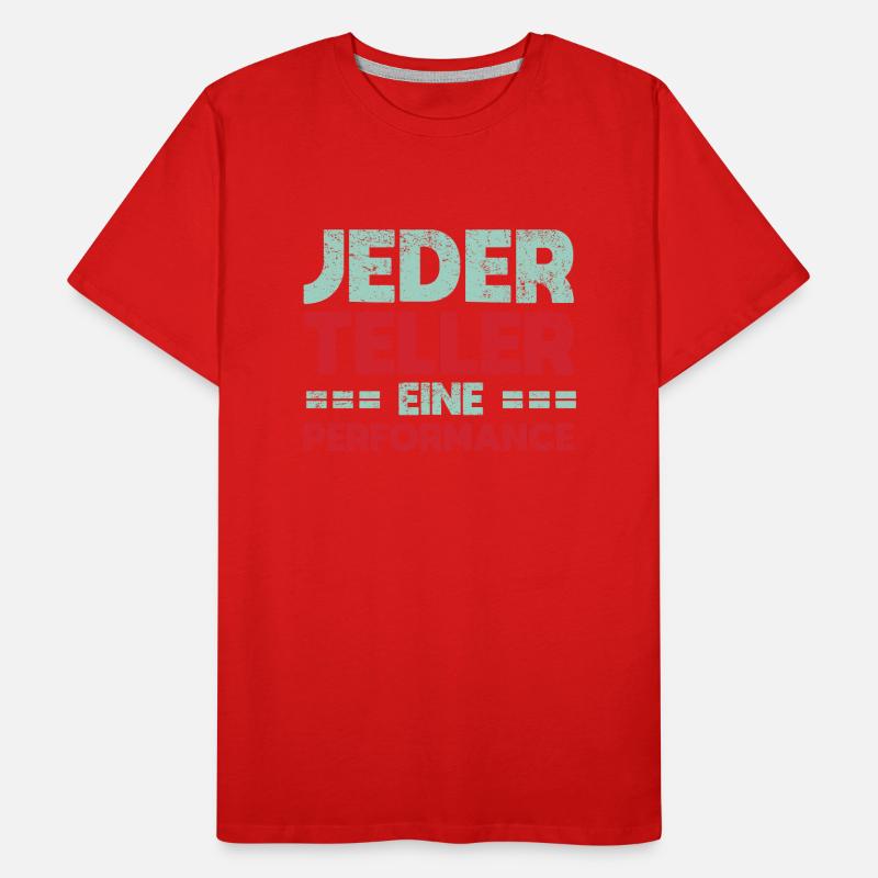Jeder Teller Eine Performance Männer Premium Bio T-Shirt