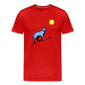 wolf mond - Männer Premium Bio T-Shirt - Rot - Vorne - Damien (186cm)