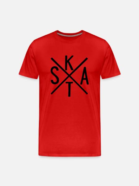 Skat - Männer Premium Bio T-Shirt - Rot