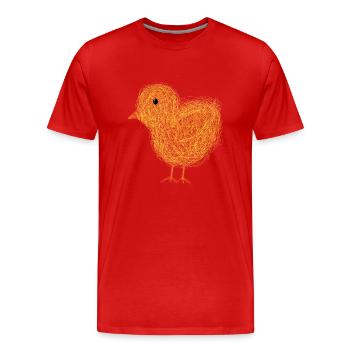 Little cute chick - Men's Premium Organic T-Shirt - red - Front - Damien (186cm)