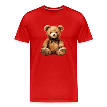 Plüschbären sind mehr als nur Spielzeug - Männer Premium Bio T-Shirt - Rot - Vorne - Damien (186cm)
