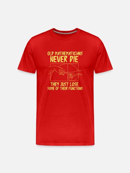 Fibonacci Geometry Math Golden Ratio - Men's Premium Organic T-Shirt - red