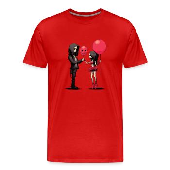 Gothic Love - Männer Premium Bio T-Shirt - Rot - Vorne - Damien (186cm)