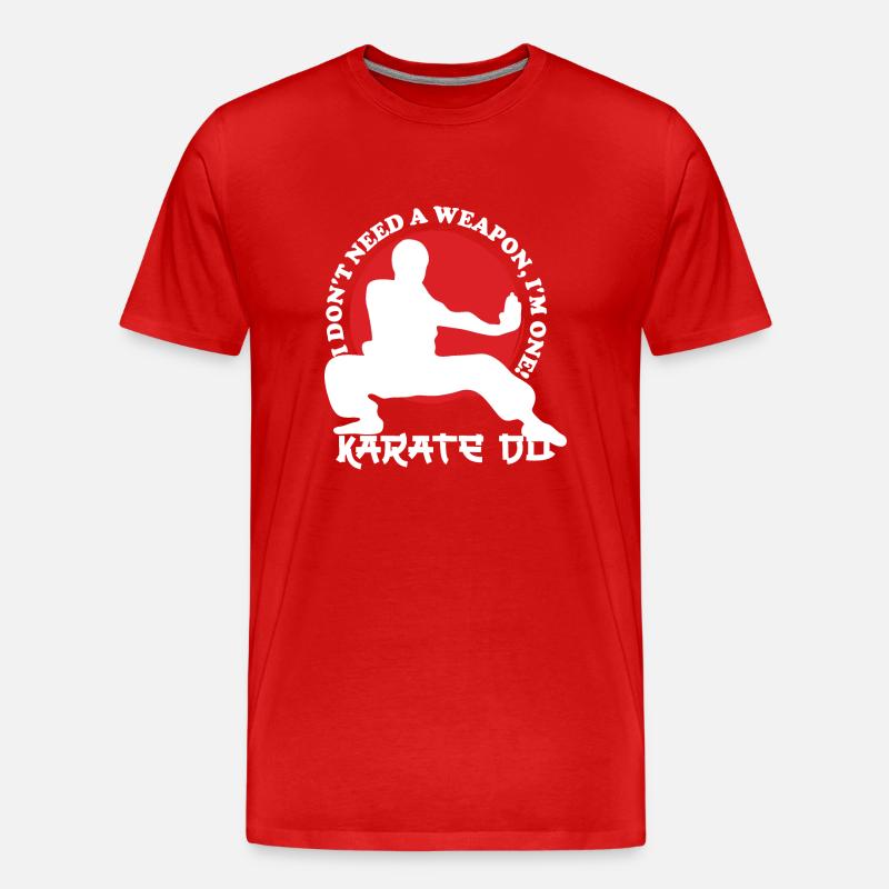 Karate-Do - Männer Premium Bio T-Shirt - Rot
