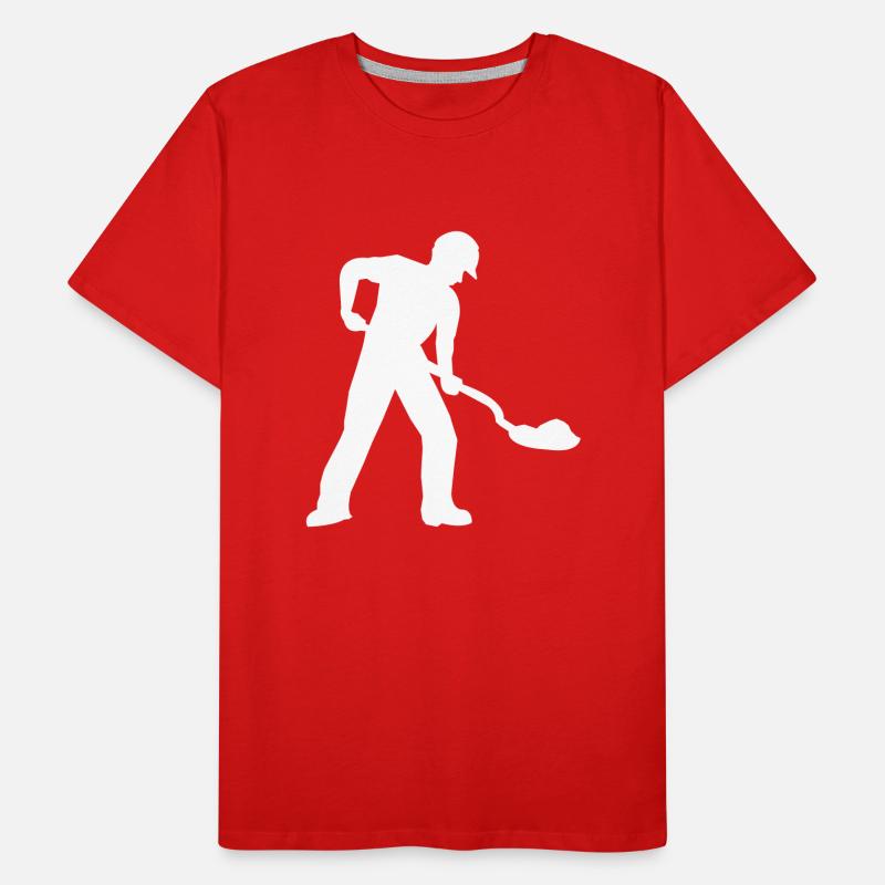 Construction worker construction site Men's Premium Organic T-Shirt