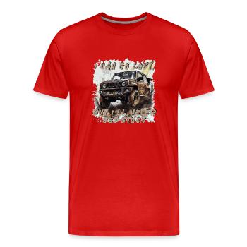 4x4 Jimny Off Road Bestseller Offroad - Männer Premium Bio T-Shirt - Rot - Vorne - Damien (186cm)