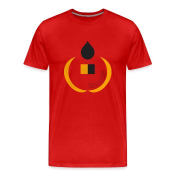 Duo Apple-4 - Men's Premium Organic T-Shirt - red - Front - Damien (186cm)