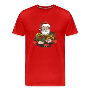 Santa Claus - Men's Premium Organic T-Shirt - red - Front - Damien (186cm)