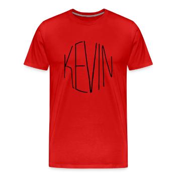 Kevin - T-shirt bio Premium Homme - rouge - Devant - Damien (186cm)