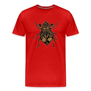 coléoptère de la fleur d’oranger - T-shirt bio Premium Homme - rouge - Devant - Damien (186cm)