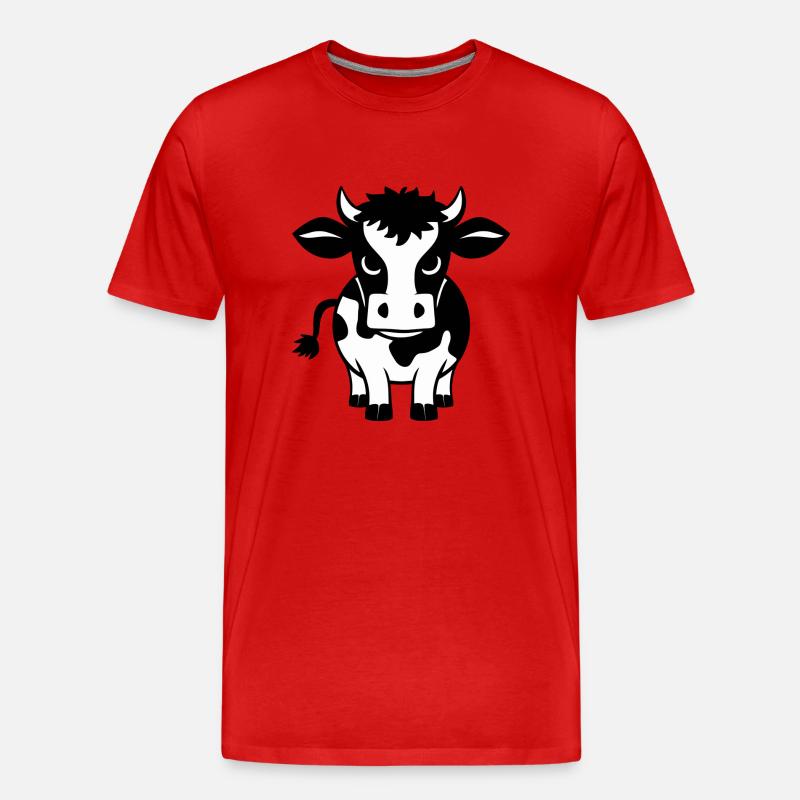 Freche Kuh - Männer Premium Bio T-Shirt - Rot