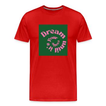 Dream - Men's Premium Organic T-Shirt - red - Front - Damien (186cm)