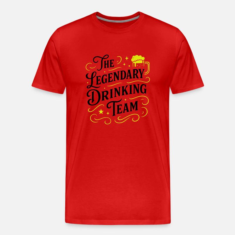 Drinking Team Spruch - Männer Premium Bio T-Shirt - Rot