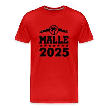 MALLE 2025 - T-shirt bio Premium Homme - rouge - Devant - Damien (186cm)