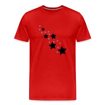 stars - Men's Premium Organic T-Shirt - red - Front - Damien (186cm)