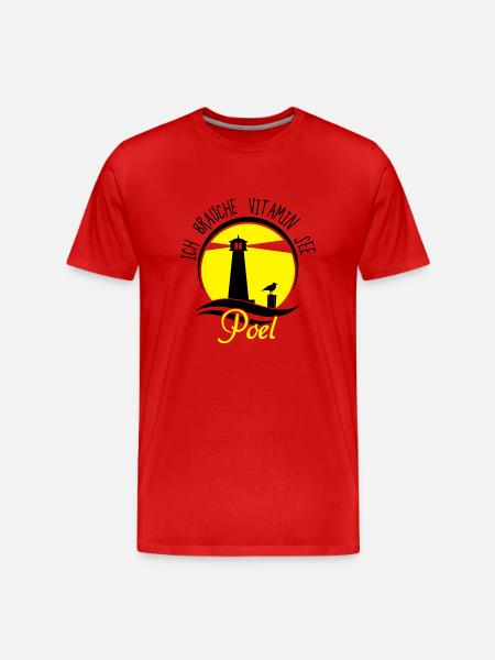 Vitamin See Poel - Männer Premium Bio T-Shirt - Rot