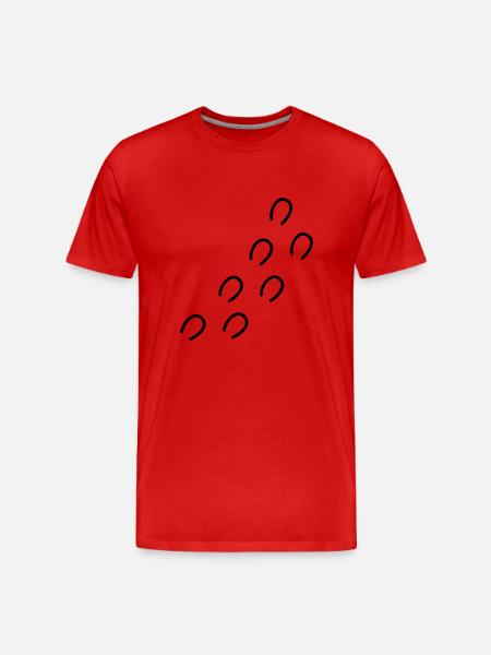 hufeisen - Männer Premium Bio T-Shirt - Rot