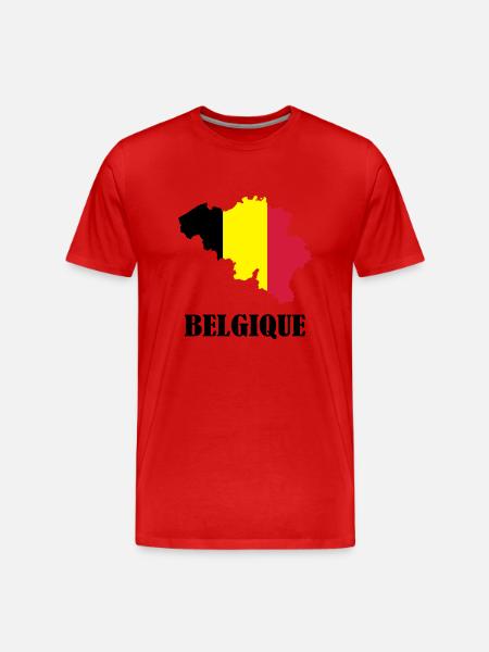 belgique - Men's Premium Organic T-Shirt - red