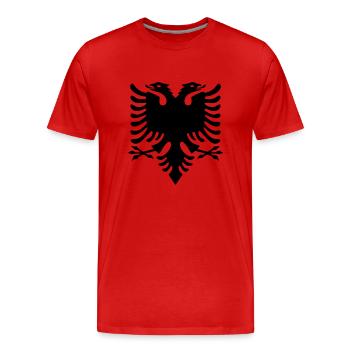 Doppelkopf Eagle_V1 - Männer Premium Bio T-Shirt - Rot - Vorne - Damien (186cm)