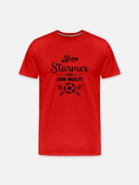 der beste stürmer - Männer Premium Bio T-Shirt - Rot