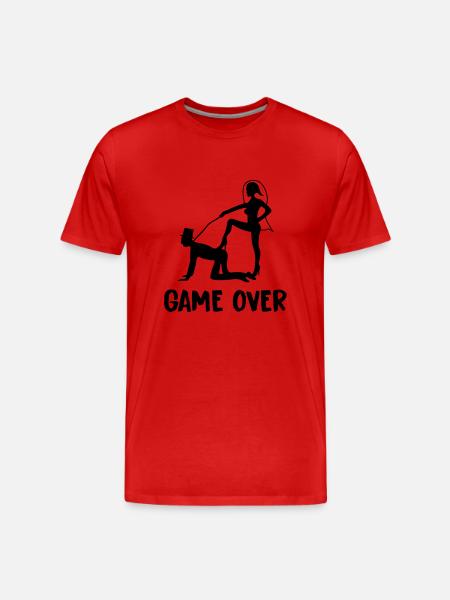 game_over - T-shirt bio Premium Homme - rouge