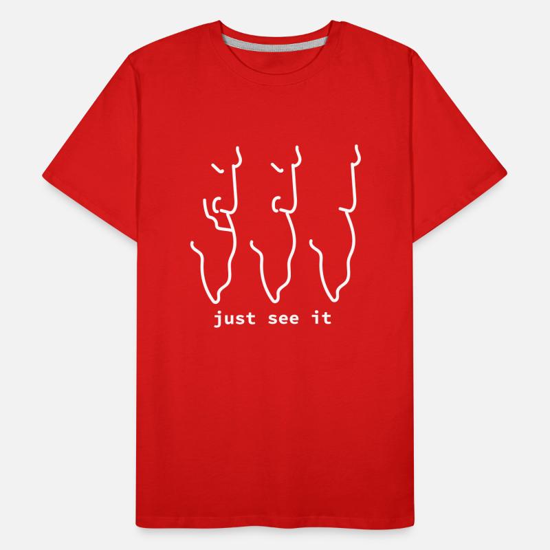 Männer Profil mit Bart - abstrakt Männer Premium Bio T-Shirt