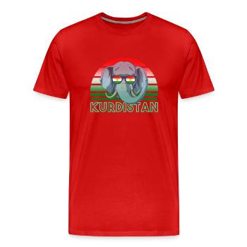 Kurdistan - Männer Premium Bio T-Shirt - Rot - Vorne - Damien (186cm)