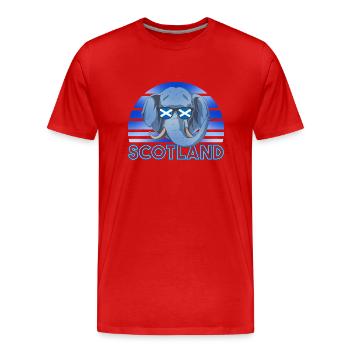 Écosse - T-shirt bio Premium Homme - rouge - Devant - Damien (186cm)