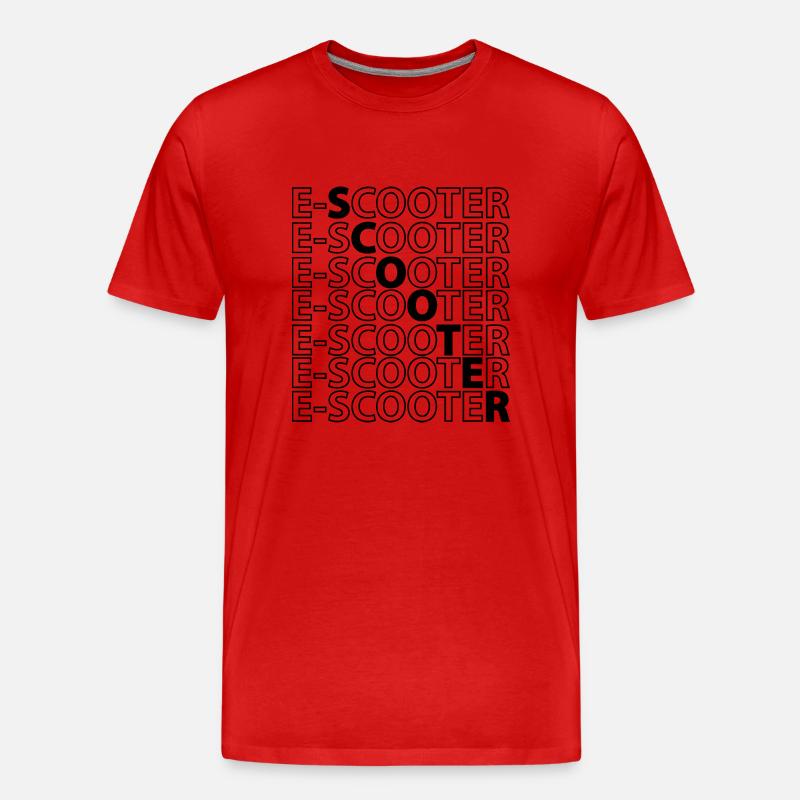 E-Scooter E-Roller Scooter - Männer Premium Bio T-Shirt - Rot
